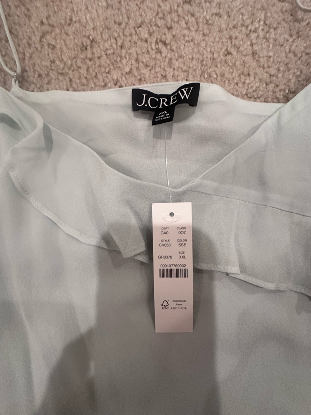 J.Crew Drapey Ruffle Cami - Picture 6 of 7